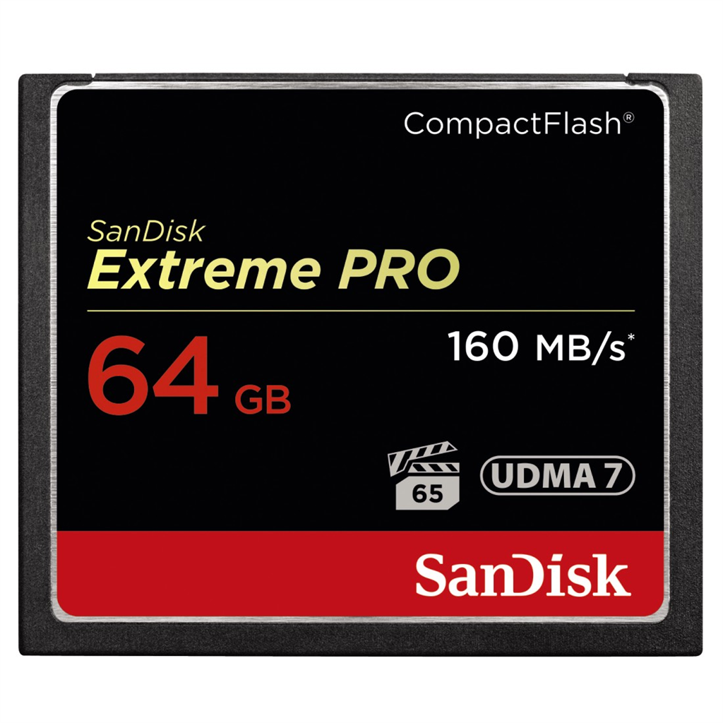 SanDisk 123844  Extreme Pro CF 64 GB 160 MB s VPG 65, UDMA 7