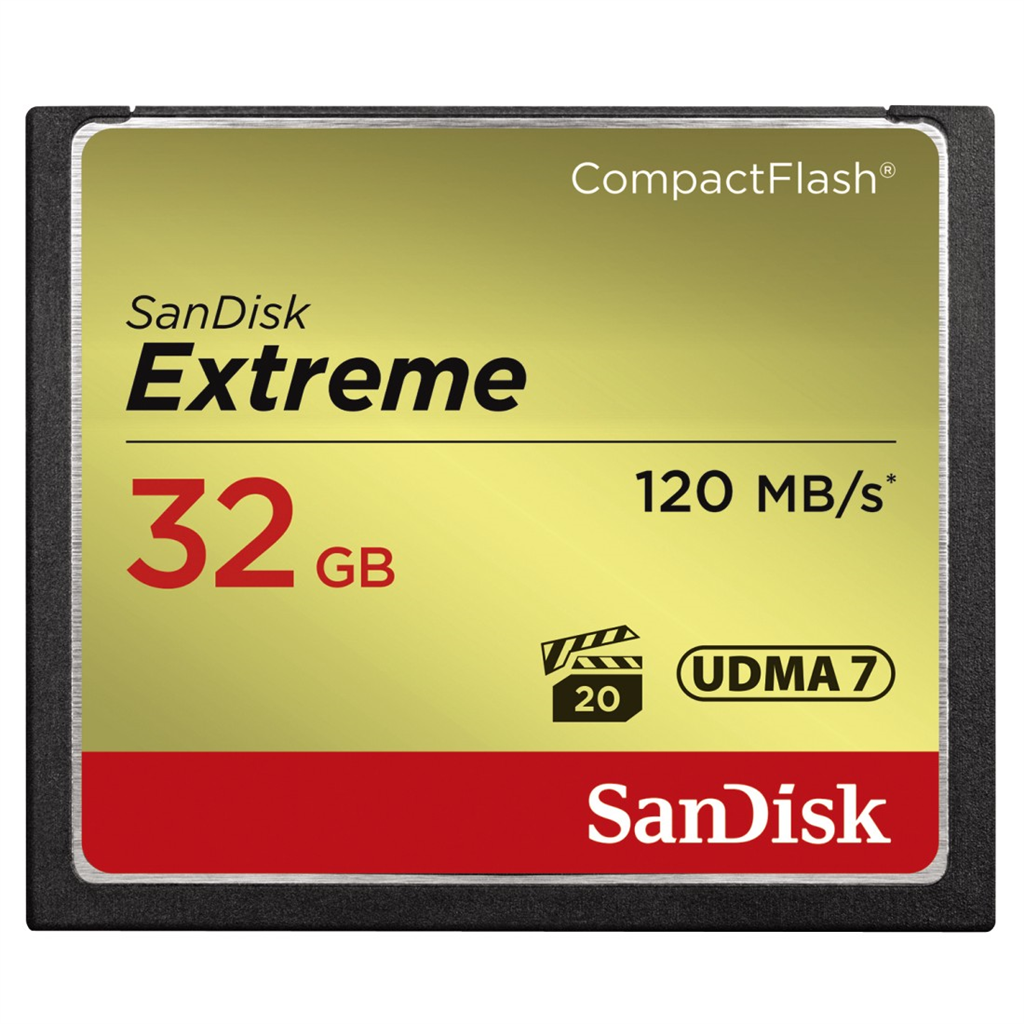 SanDisk 124093  Extreme CF 32 GB 120 MB s zápis 85 MB s UDMA7