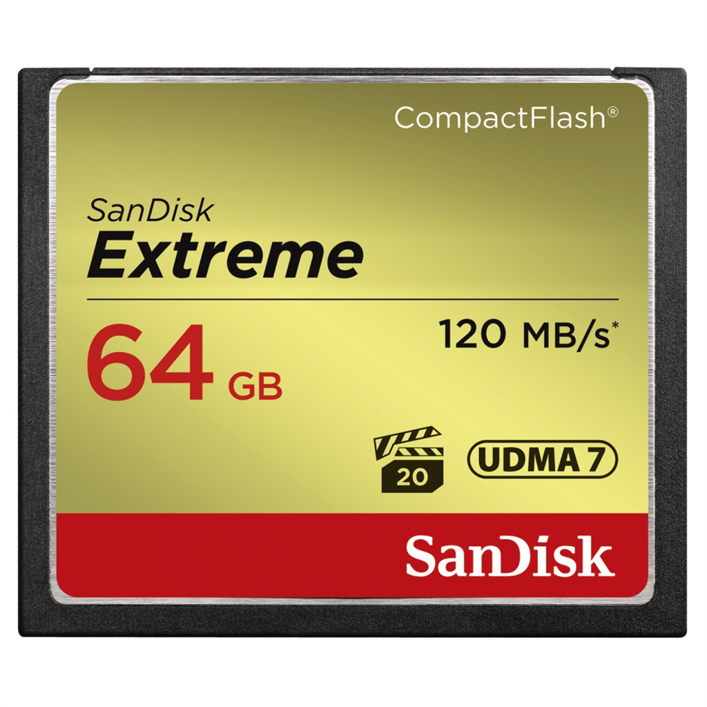 SanDisk 124094  Extreme CF 64 GB 120 MB s zápis 85 MB s UDMA7