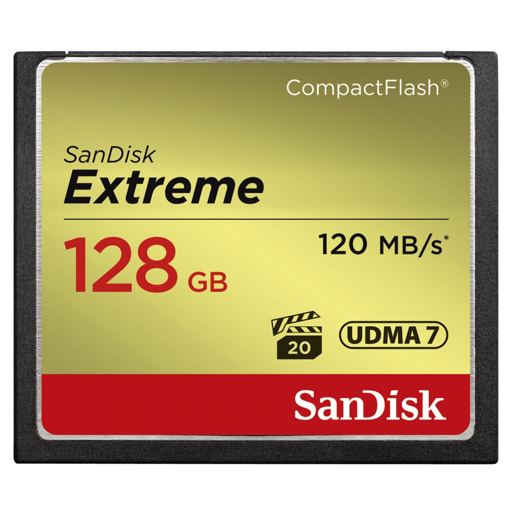 SanDisk 124095  Extreme CF 128 GB 120 MB s zápis 85 MB s UDMA7