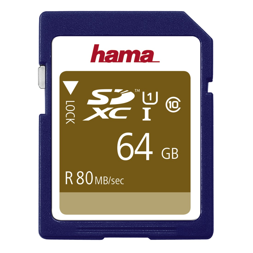 HAMA 124136  SDXC 64 GB Class 10, UHS-I 90 MB s