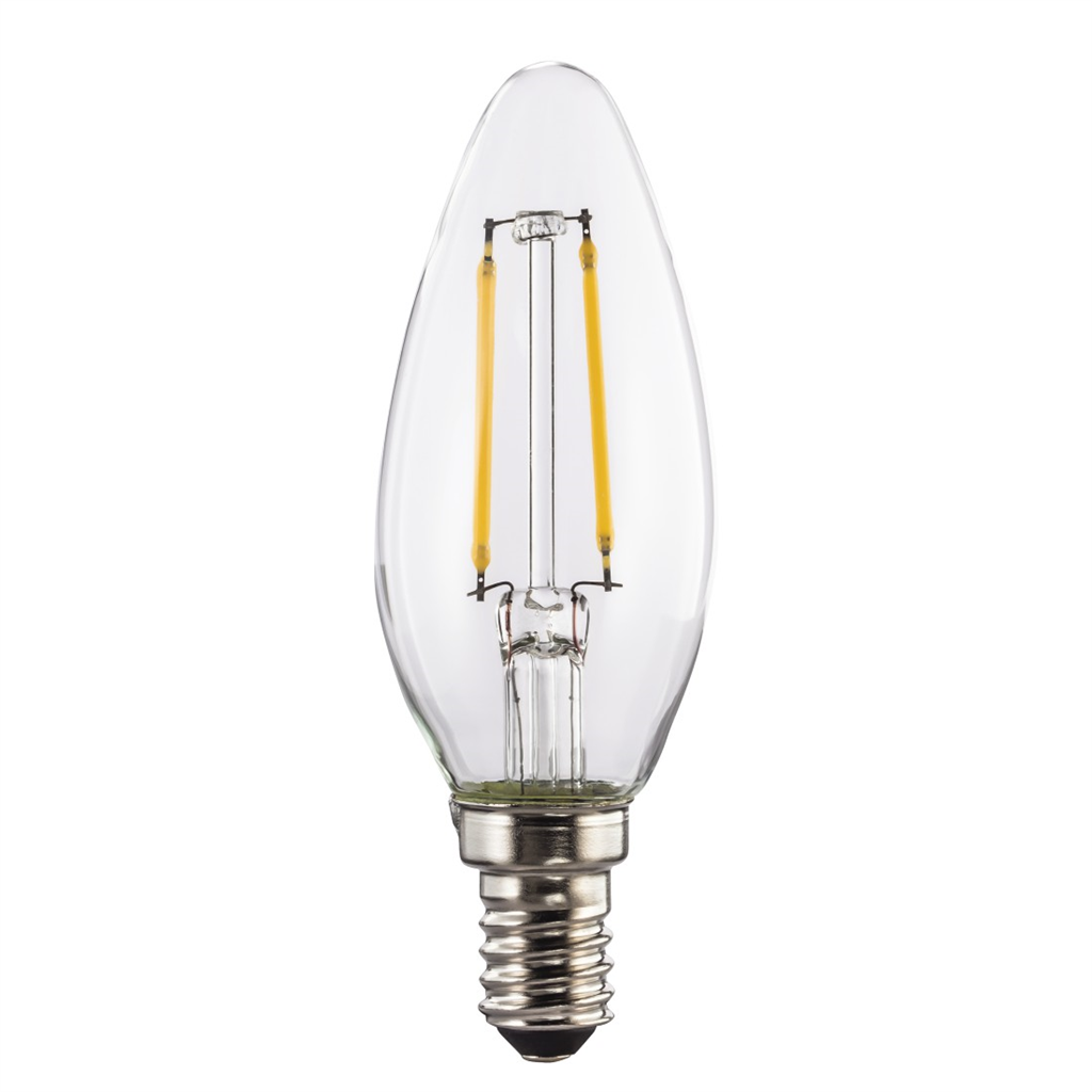 Xavax 112824  LED Filament žiarovka, E14, 250 lm (nahrádza 25 W), sviečka, teplá