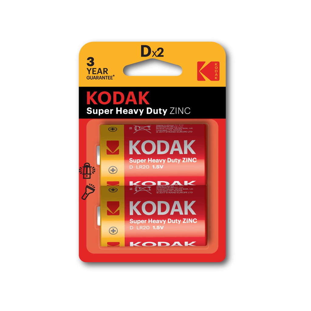 Kodak 227242   Havy Duty zinko-chloridová batéria, D, 2 ks, blister