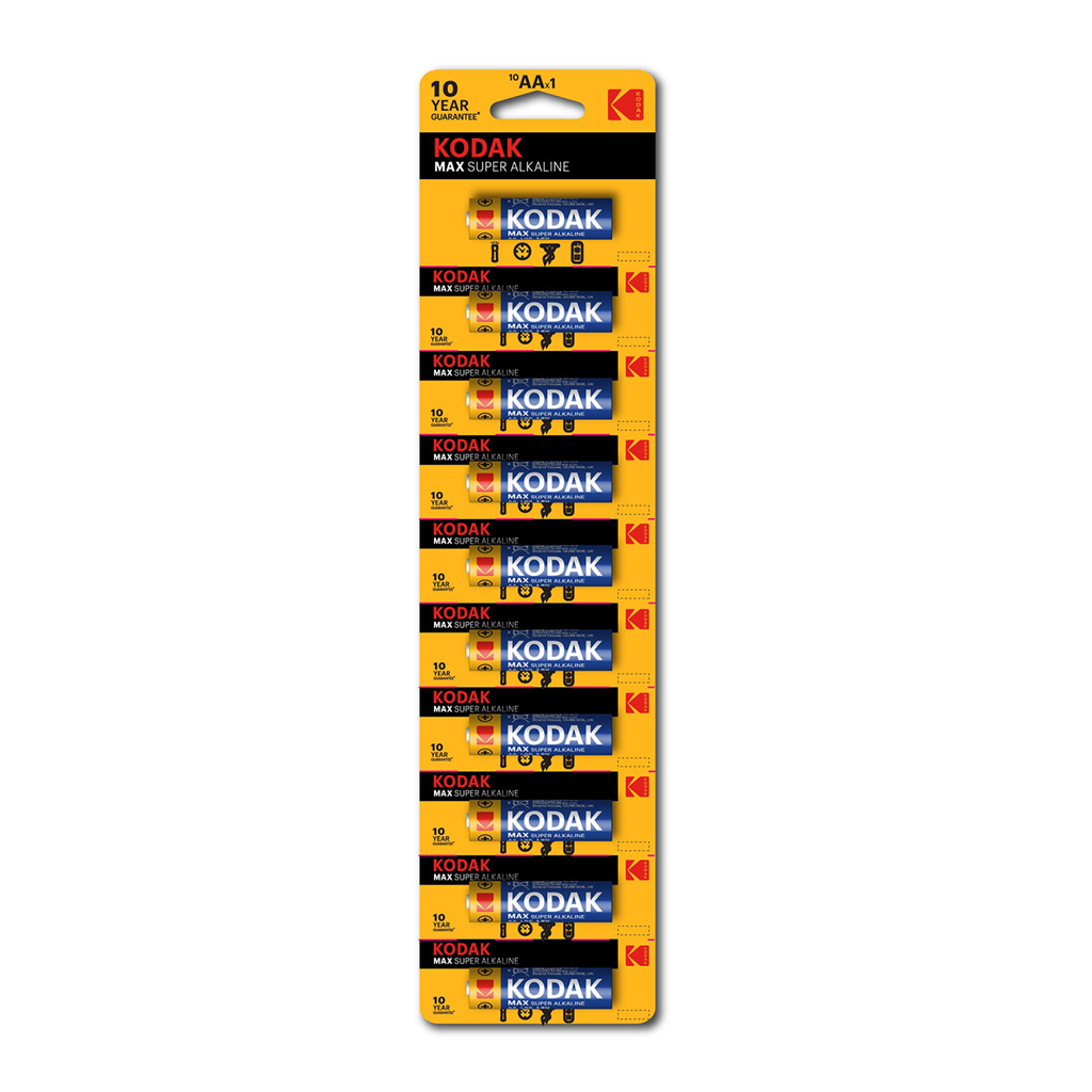 Kodak 227235   MAX alkalická batéria, AA, 10 ks, trhací pásik