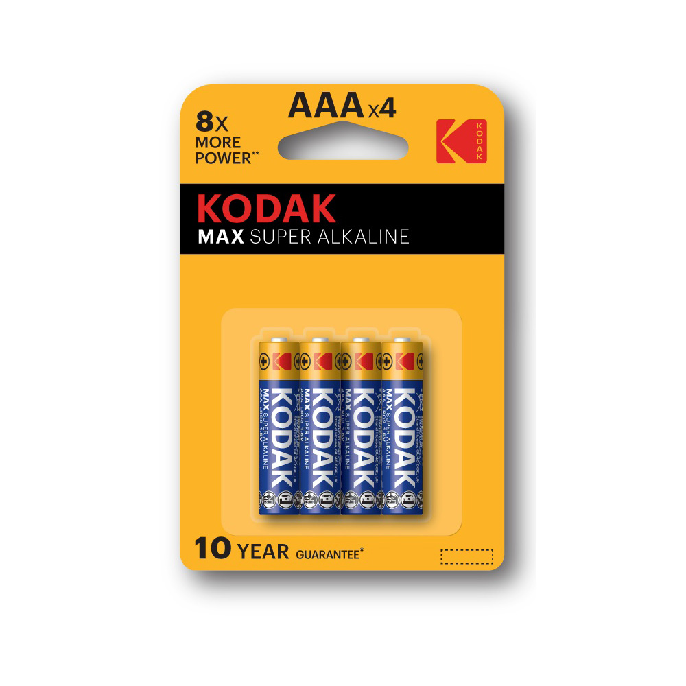 Kodak 227233   MAX alkalická batéria, AAA, 4 ks, blister